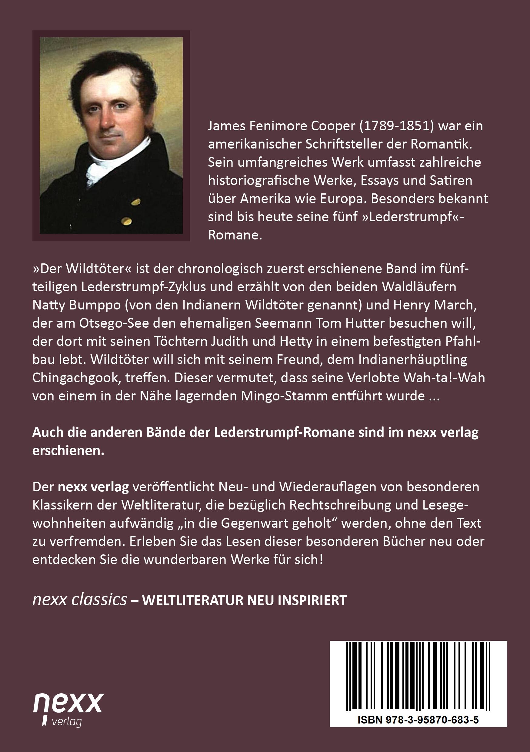 Rückseite: 9783958706835 | Der Wildtöter | James Fenimore Cooper | Taschenbuch | 396 S. | Deutsch