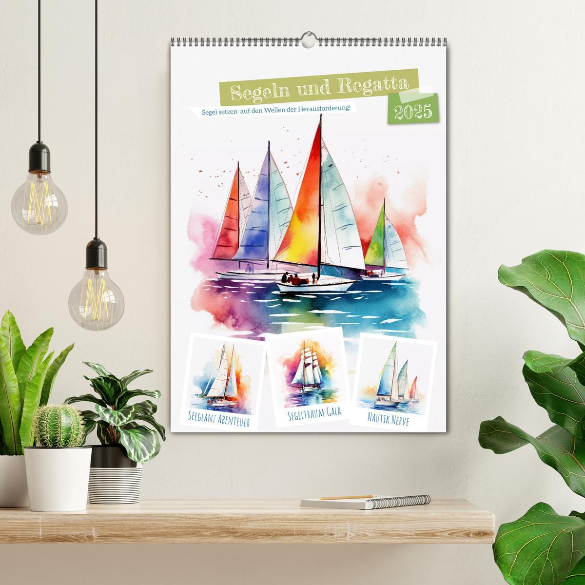 Bild: 9783435856657 | Segeln und Regatta (Wandkalender 2025 DIN A2 hoch), CALVENDO...