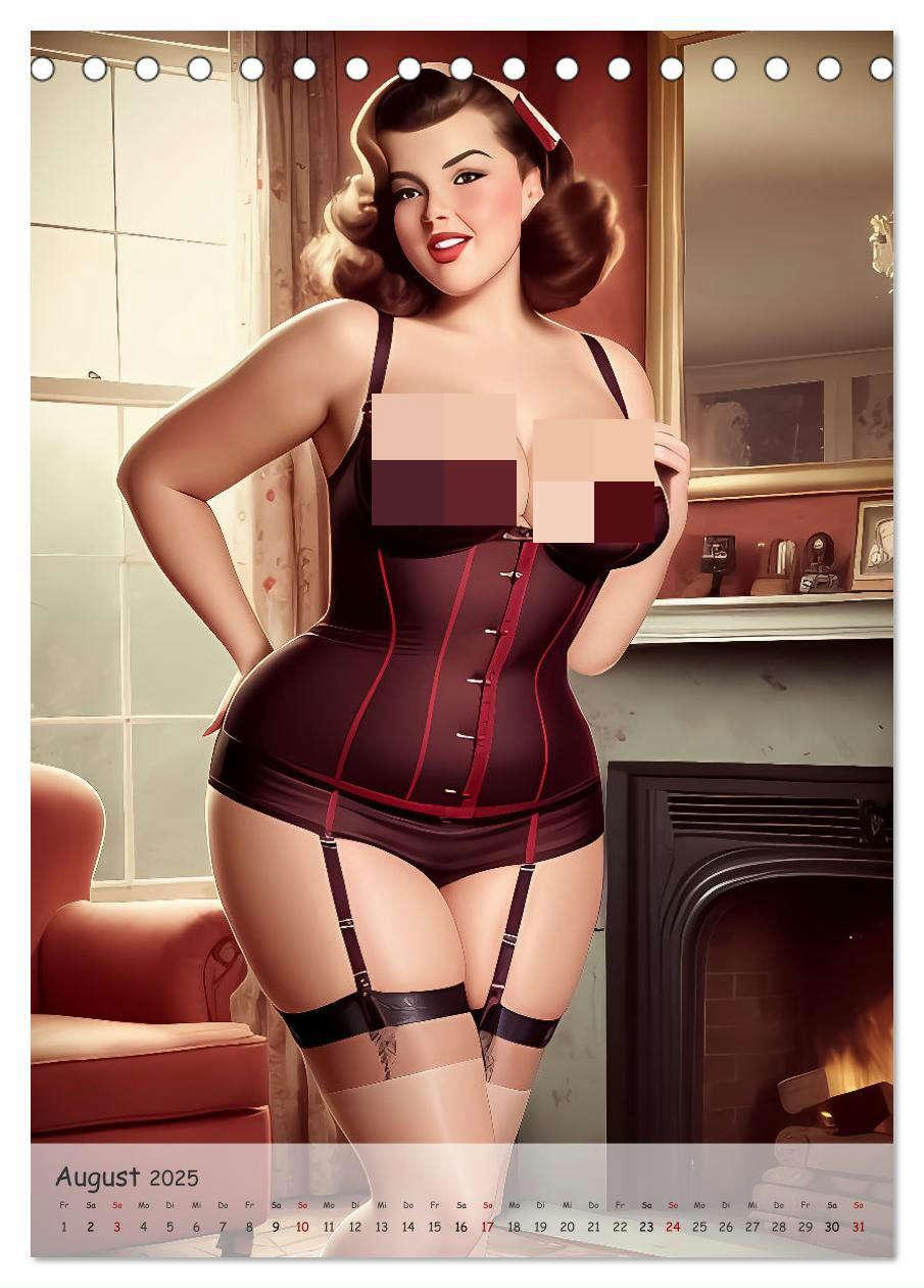 Bild: 9783383808623 | Pin-up Girls - Retro Glamour (Tischkalender 2025 DIN A5 hoch),...