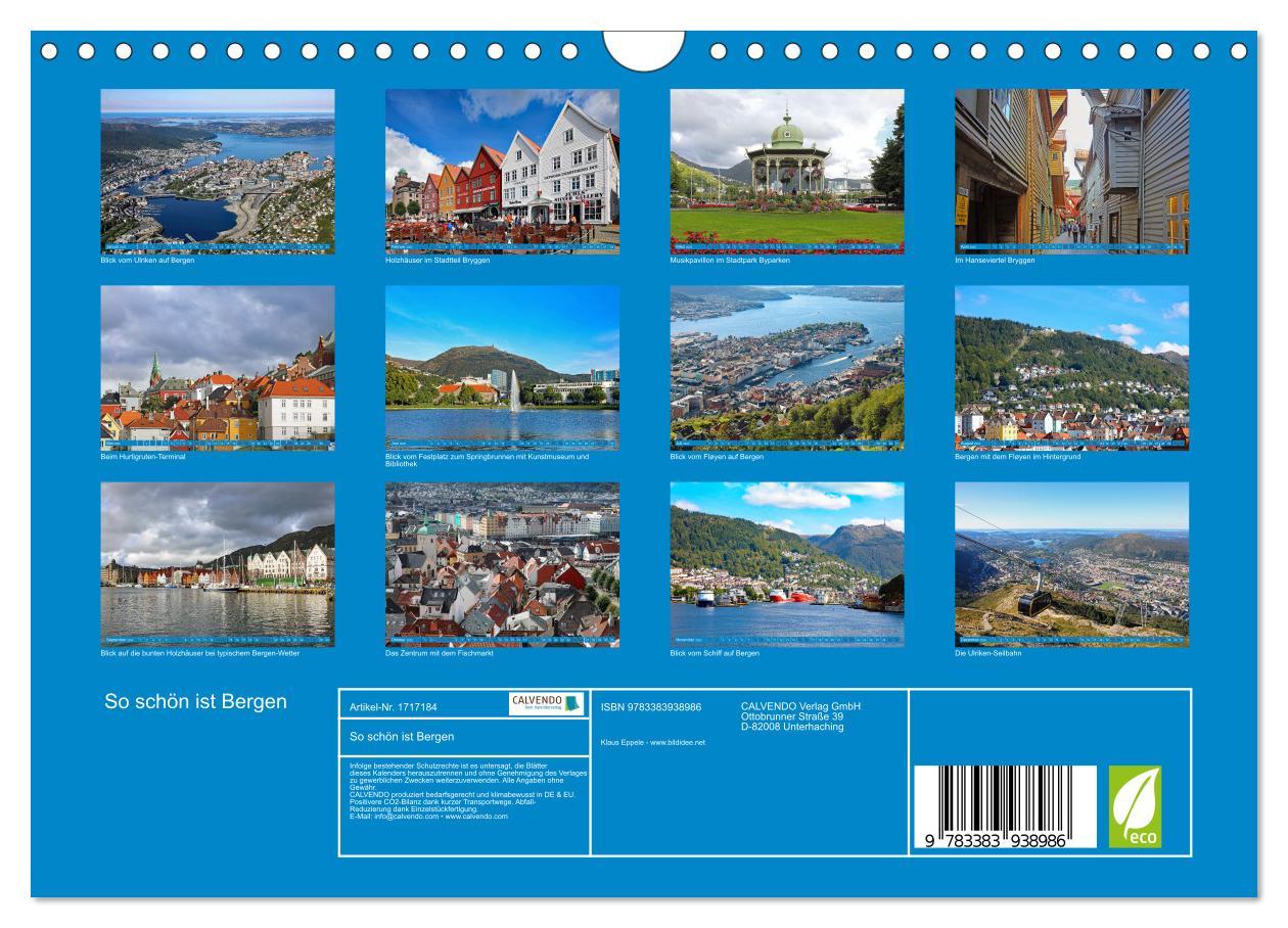 Bild: 9783383938986 | So schön ist Bergen (Wandkalender 2025 DIN A4 quer), CALVENDO...