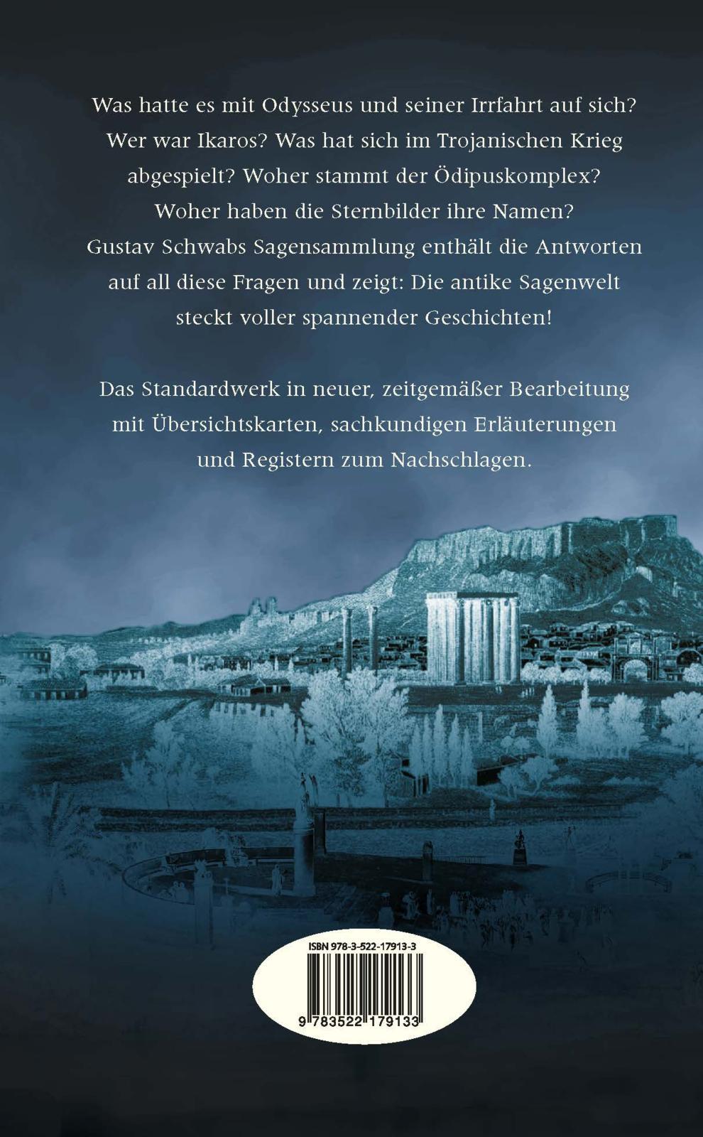 Rückseite: 9783522179133 | Sagen des klassischen Altertums | Gustav Schwab | Buch | Lesebändchen