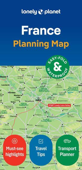 Cover: 9781787015708 | Lonely Planet France Planning Map | (Land-)Karte | Englisch | 2024