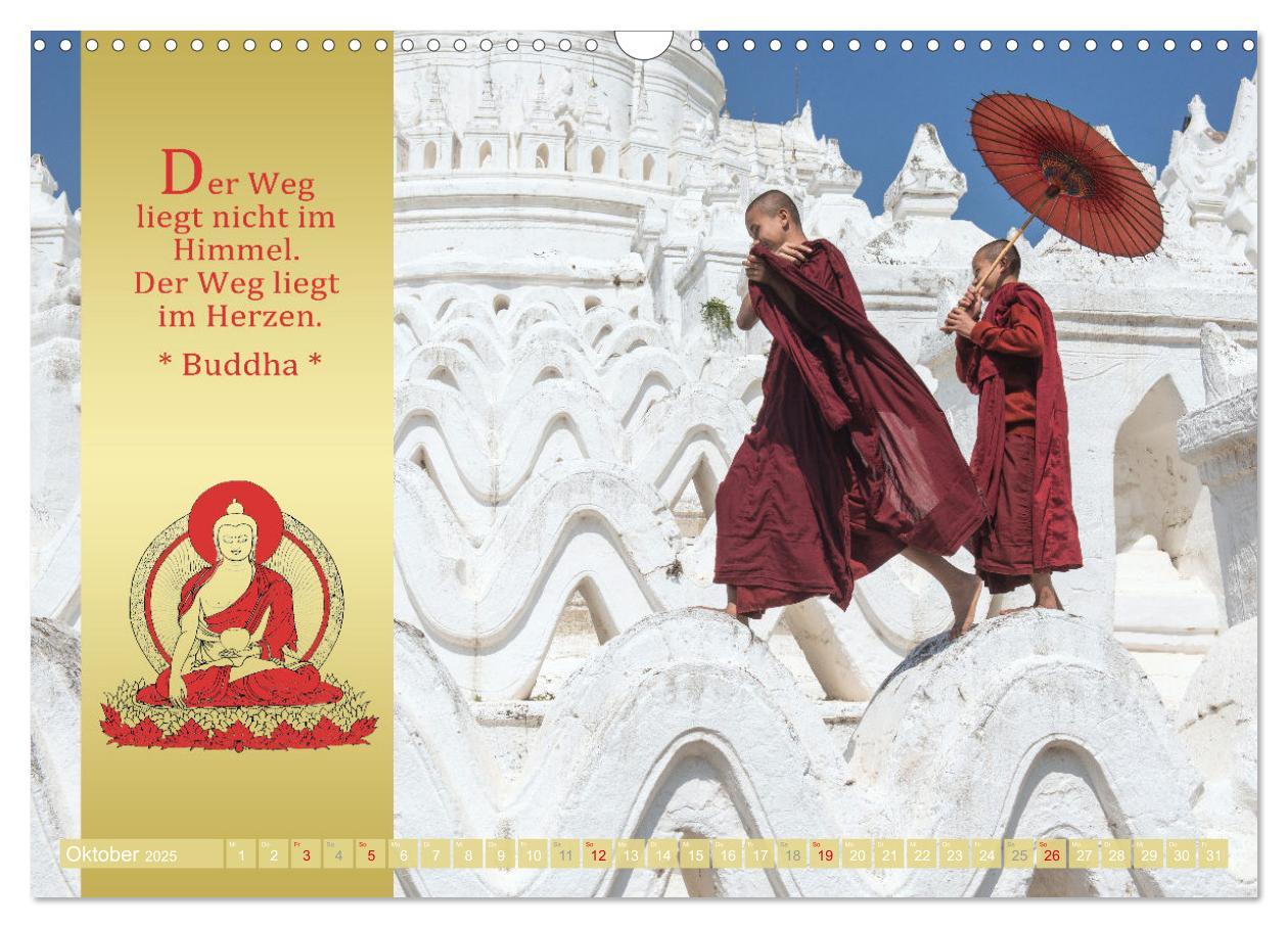 Bild: 9783435081394 | BUDDHAS WORTE - Buddhistische Weisheiten (Wandkalender 2025 DIN A3...