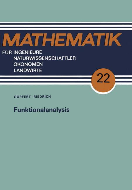 Cover: 9783815420225 | Funktionalanalysis | Alfred Göpfert | Taschenbuch | Paperback | 1991