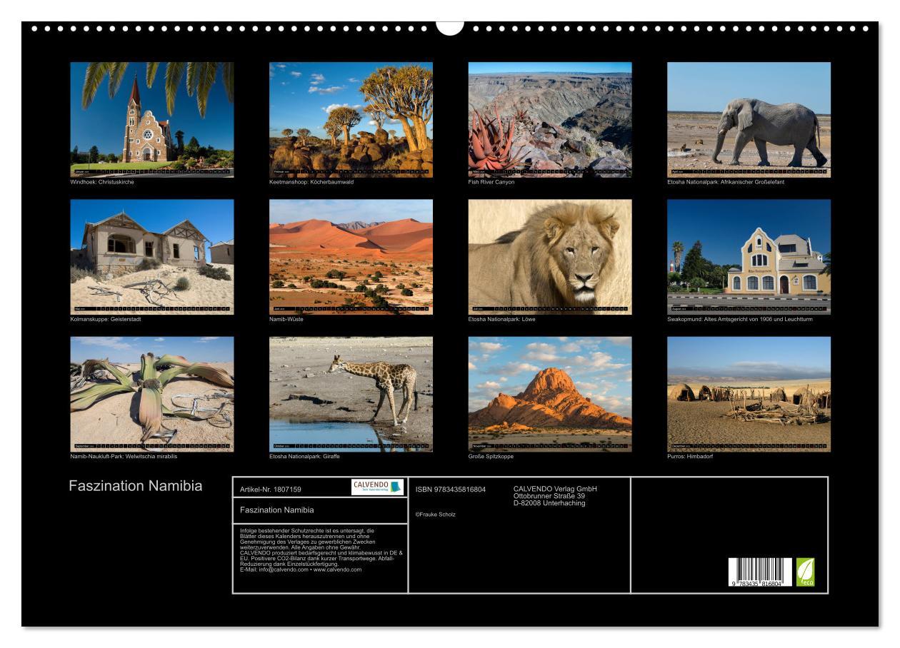 Bild: 9783435816804 | Faszination Namibia (Wandkalender 2025 DIN A2 quer), CALVENDO...