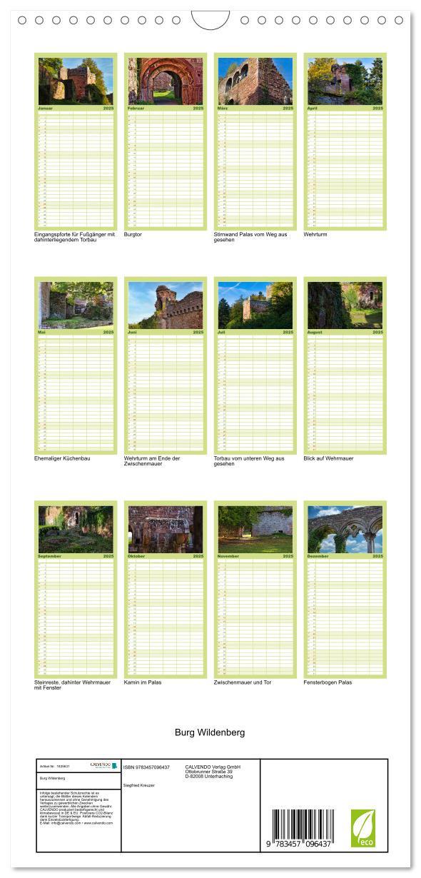 Bild: 9783457096437 | Familienplaner 2025 - Burg Wildenberg mit 5 Spalten (Wandkalender,...