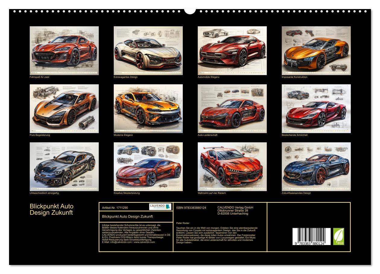 Bild: 9783383880124 | Blickpunkt Auto Design Zukunft (hochwertiger Premium Wandkalender...