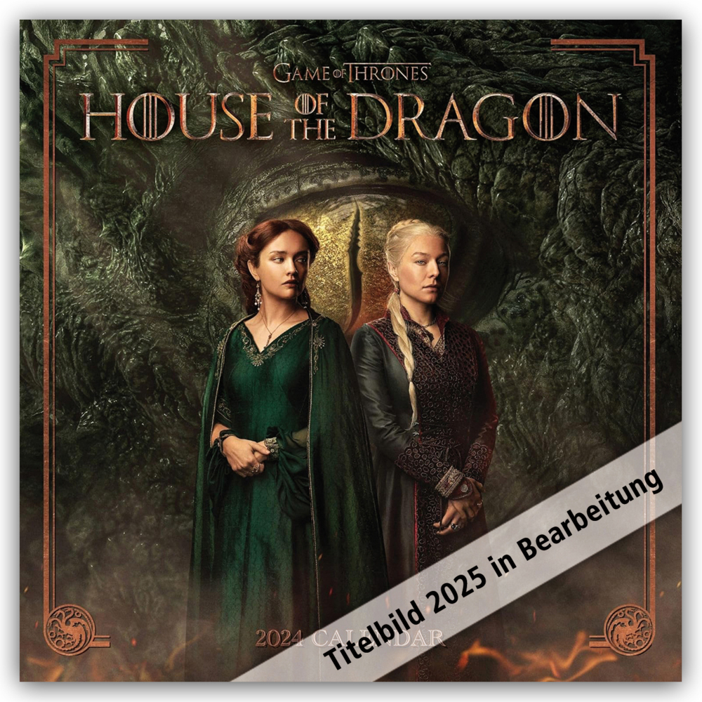 Cover: 9781835270790 | Game of Thrones - House of the Dragon - Offizieller Kalender 2025