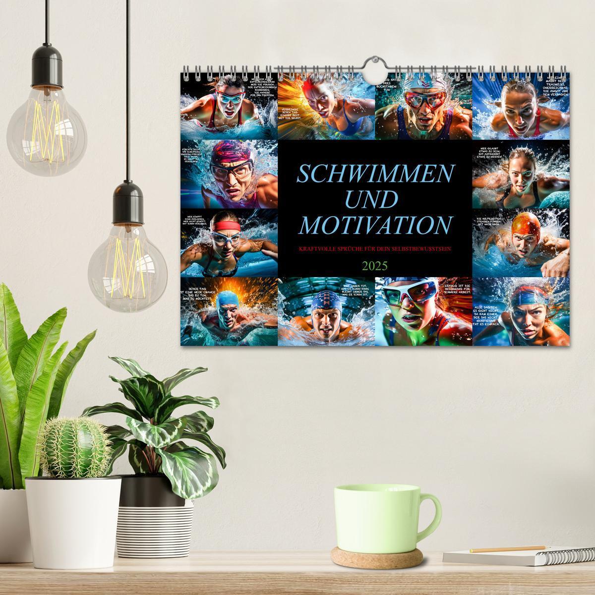 Bild: 9783383849862 | Schwimmen und Motivation (Wandkalender 2025 DIN A4 quer), CALVENDO...