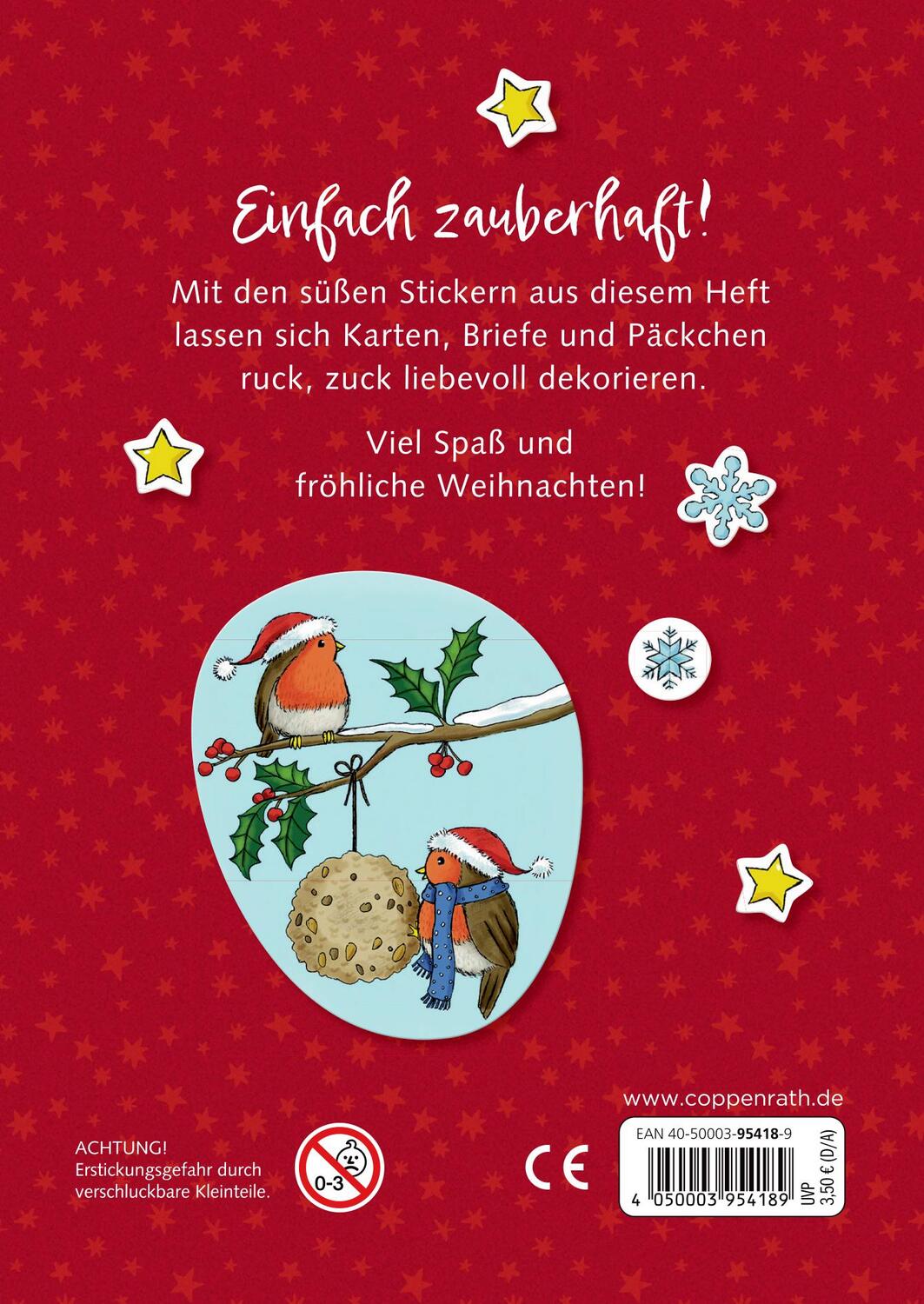 Rückseite: 4050003954189 | Sticker Frohe Weihnachten | Lena Maria Bellermann | Broschüre | 16 S.