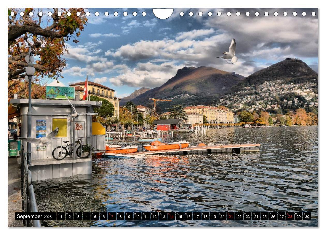 Bild: 9783435588398 | Lugano - Perle im Tessin (Wandkalender 2025 DIN A4 quer), CALVENDO...