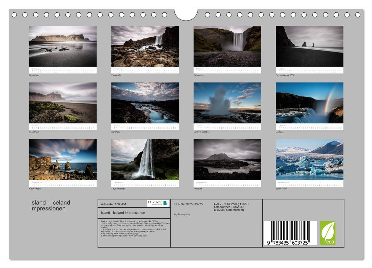 Bild: 9783435603725 | Island - Iceland Impressionen (Wandkalender 2025 DIN A4 quer),...