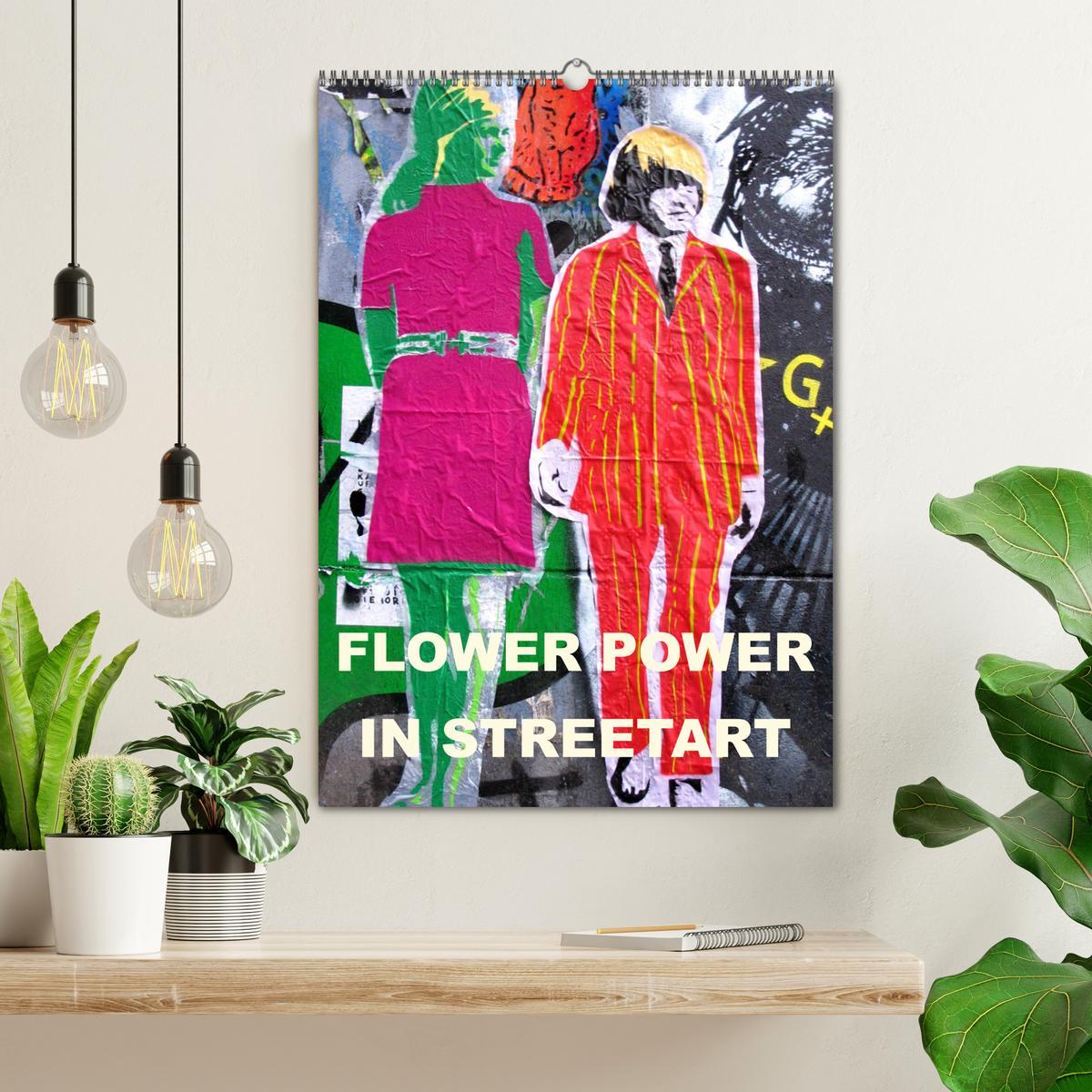 Bild: 9783435955039 | Flower Power in StreetArt (Wandkalender 2025 DIN A2 hoch), CALVENDO...