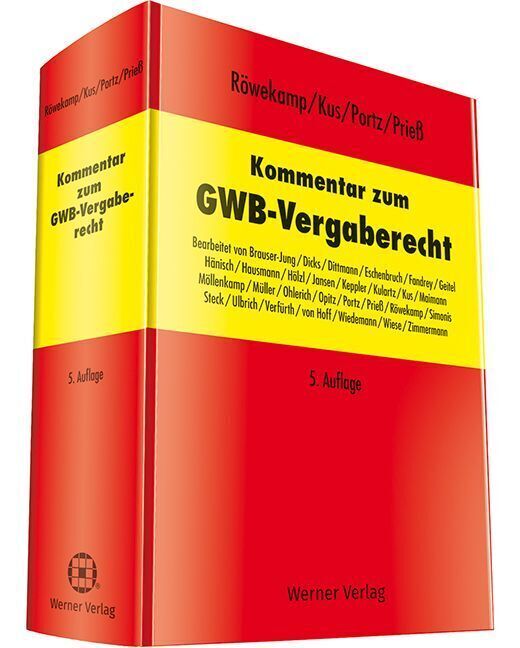 Cover: 9783804153226 | Kommentar zum GWB-Vergaberecht | Alexander Kus (u. a.) | Buch | 2020