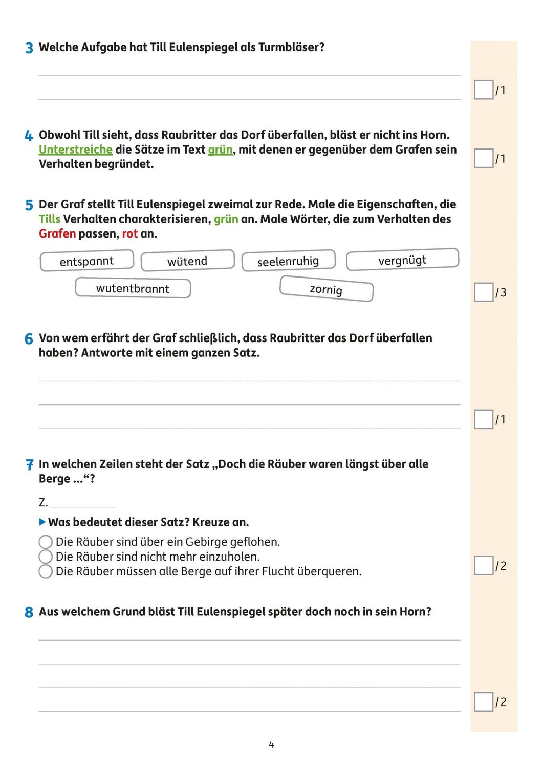 Bild: 9783881002943 | Lesetests in Deutsch - Lernzielkontrollen 4. Klasse, A4-Heft | Widmann