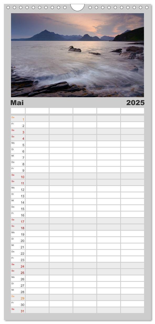 Bild: 9783457115374 | Familienplaner 2025 - Schottland mit 5 Spalten (Wandkalender, 21 x...