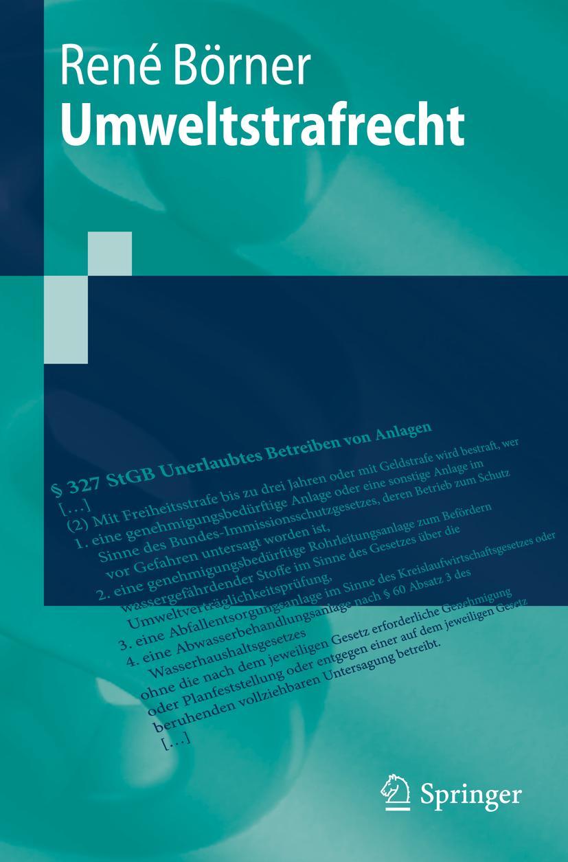 Cover: 9783662606285 | Umweltstrafrecht | René Börner | Taschenbuch | xiii | Deutsch | 2020