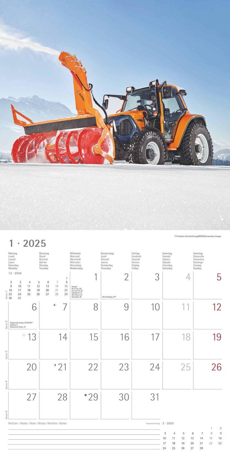 Bild: 4251732340964 | Traktoren 2025 - Broschürenkalender 30x30 cm (30x60 geöffnet) -...