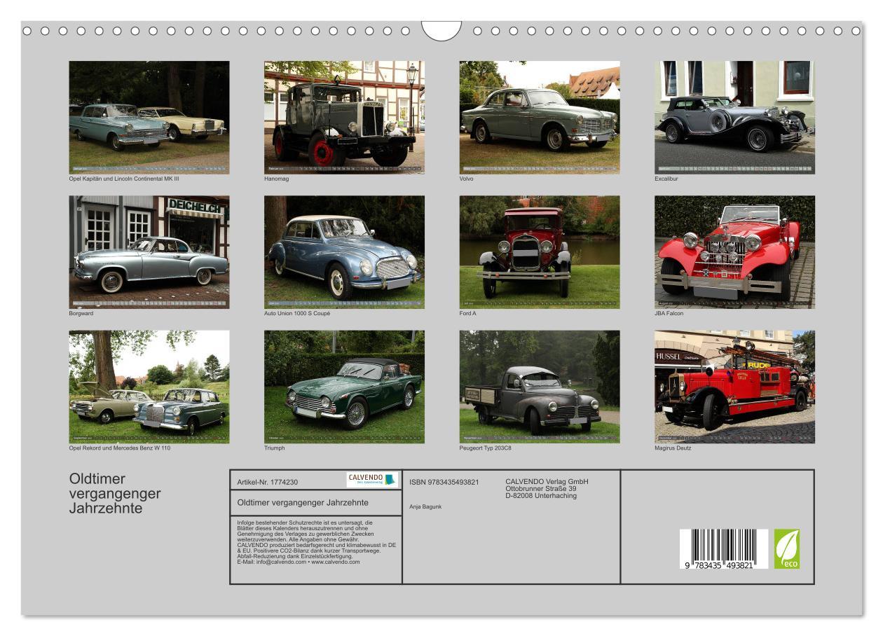 Bild: 9783435493821 | Oldtimer vergangenger Jahrzehnte (Wandkalender 2025 DIN A3 quer),...