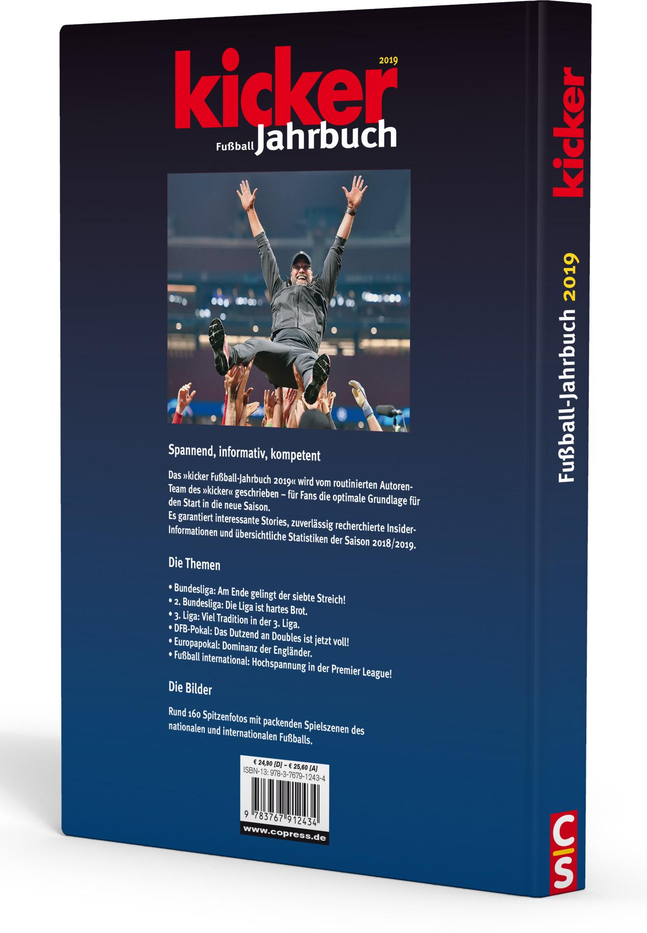 Rückseite: 9783767912434 | Kicker Fußball-Jahrbuch 2019 | Hardy Hasselbruch | Buch | 176 S.