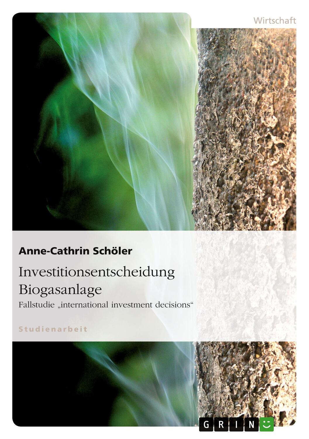 Cover: 9783656131540 | Investitionsentscheidung Biogasanlage | Anne-Cathrin Schöler | Buch