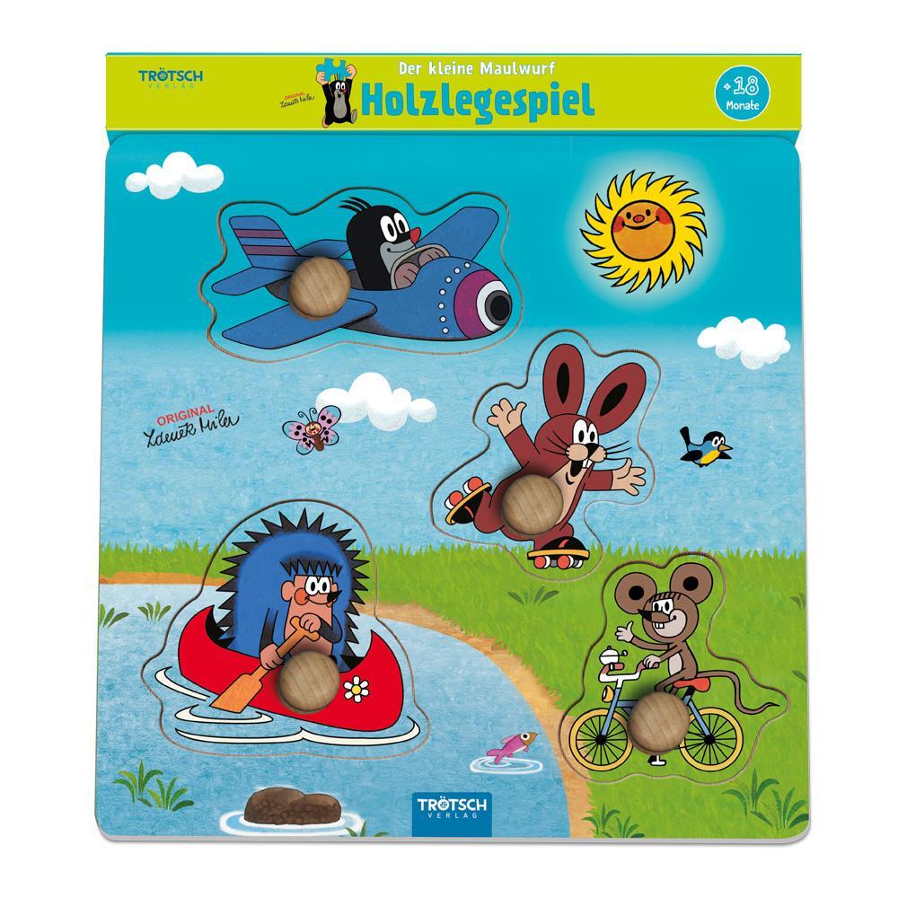 Cover: 4251901502407 | Trötsch Der kleine Maulwurf Holzlegespiel Fahrzeuge | Holzspiel Puzzle