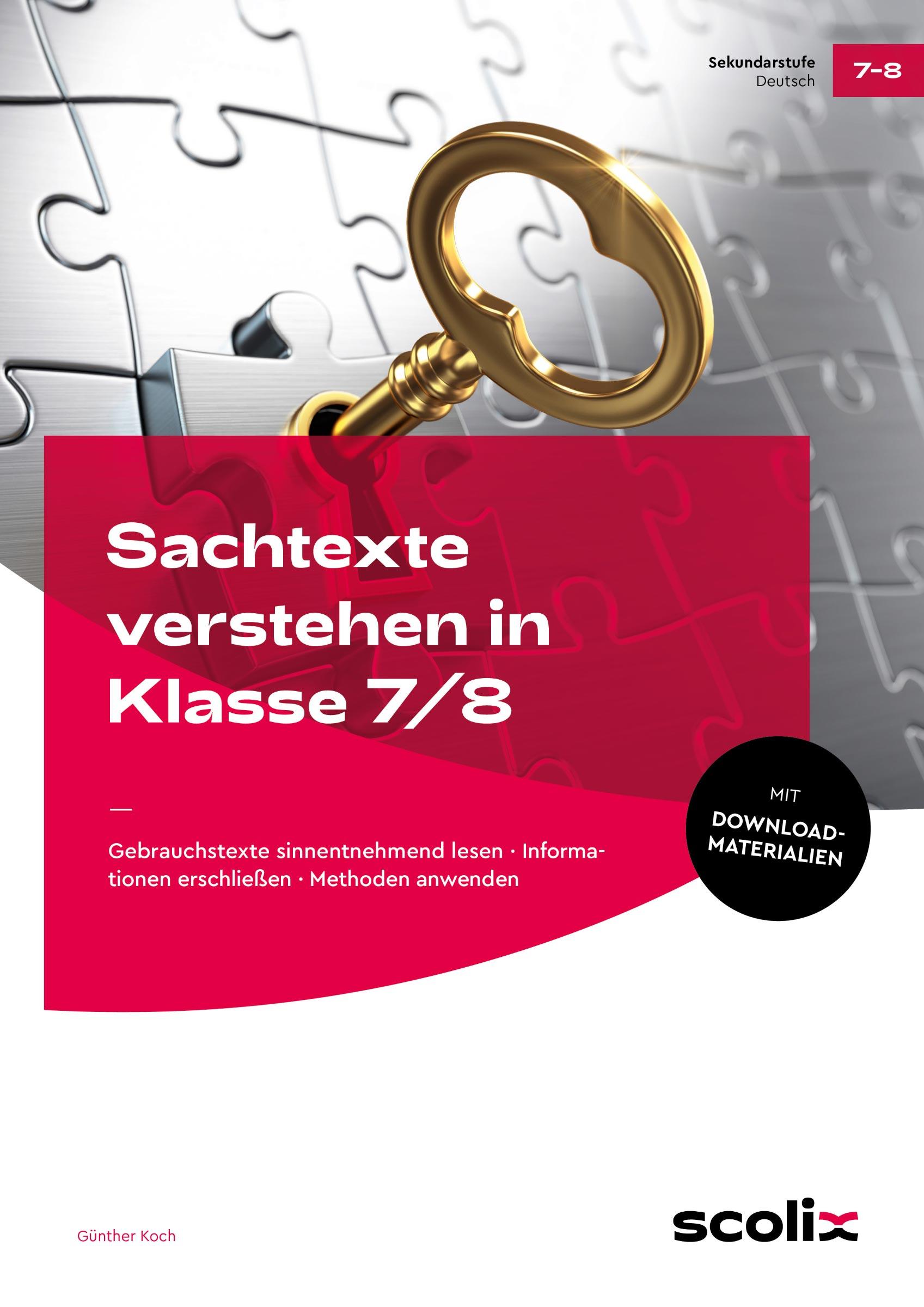 Cover: 9783403108146 | Sachtexte verstehen in Klasse 7/8 | Günther Koch | Bundle | Deutsch