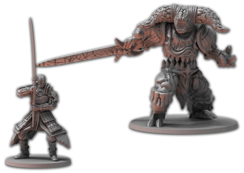 Cover: 5060453696279 | Dark Souls RPG Minis Wave 3 SKU 2 - Sir Alonne &amp; Smelter Demon