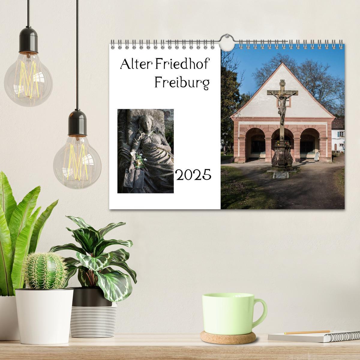 Bild: 9783435712892 | Alter Friedhof Freiburg (Wandkalender 2025 DIN A4 quer), CALVENDO...