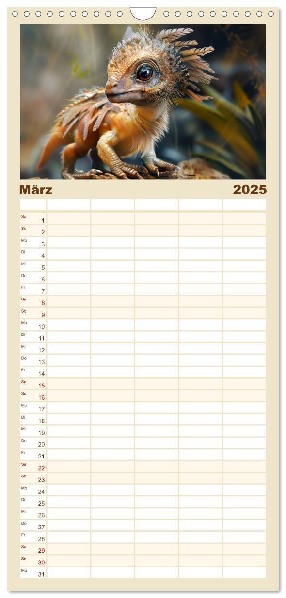 Bild: 9783457190548 | Familienplaner 2025 - Dino-Babys mit 5 Spalten (Wandkalender, 21 x...