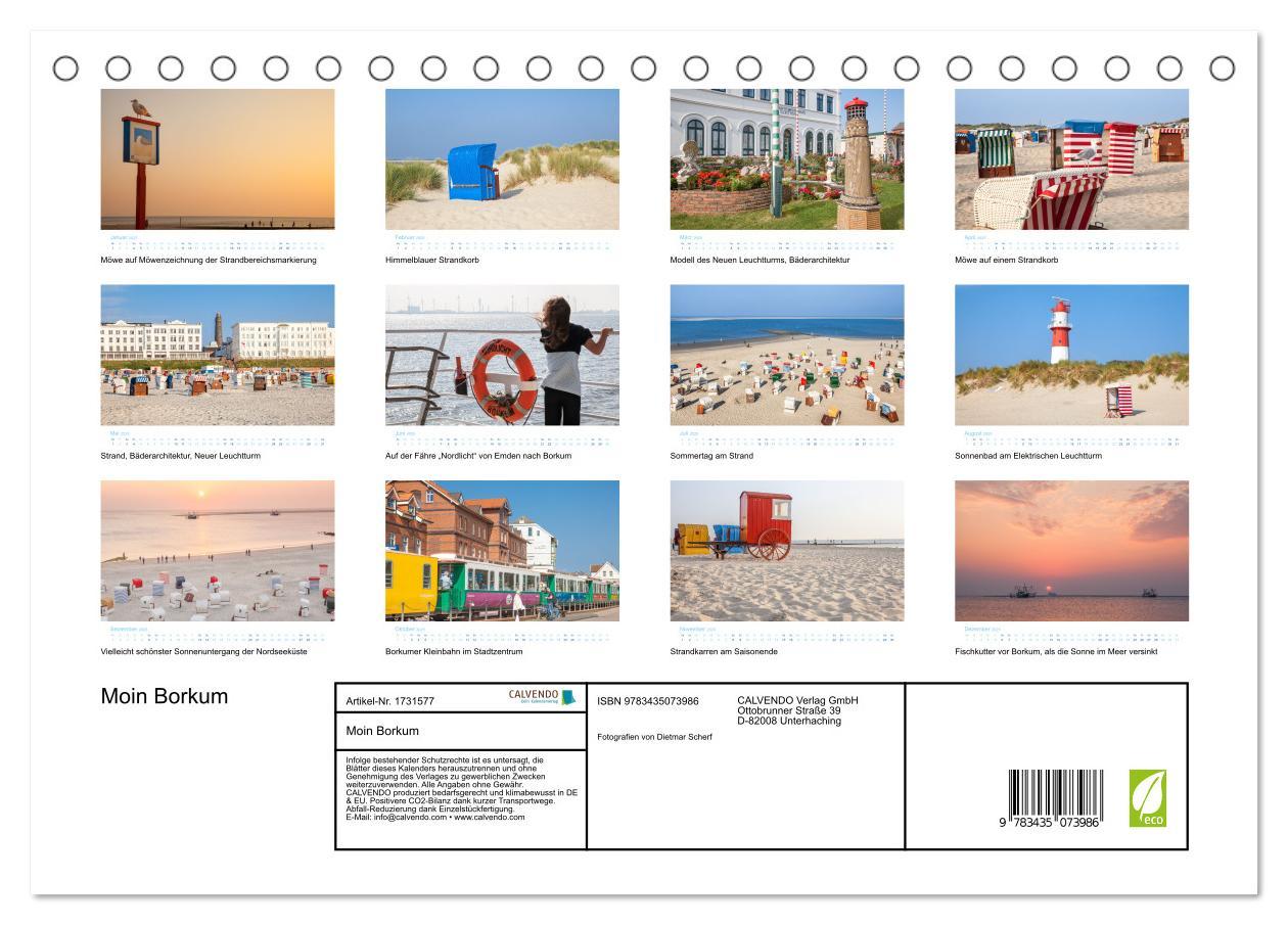 Bild: 9783435073986 | Moin Borkum (Tischkalender 2025 DIN A5 quer), CALVENDO Monatskalender