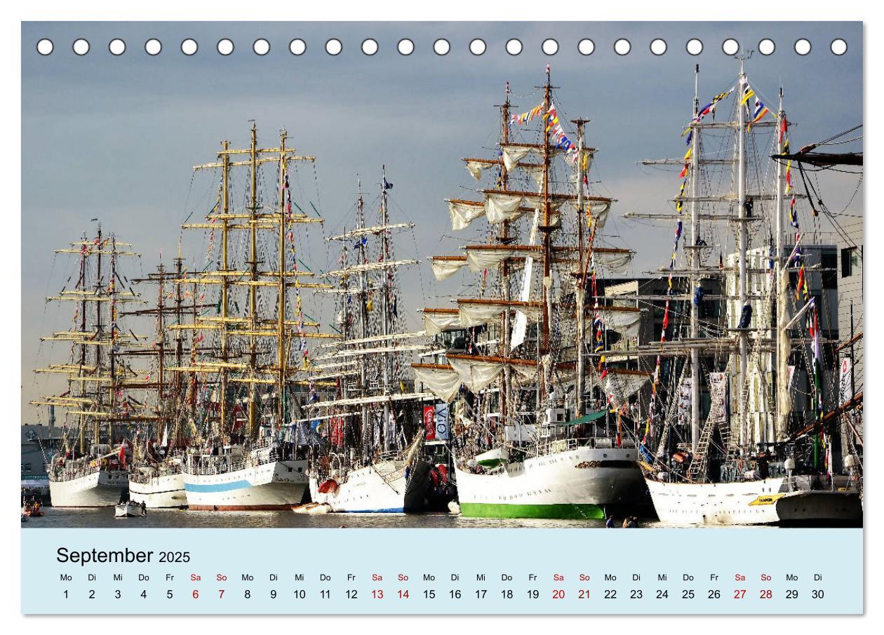 Bild: 9783435438310 | Parade der Windjammer - 2025 (Tischkalender 2025 DIN A5 quer),...