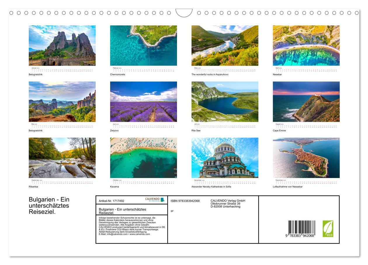 Bild: 9783383942068 | Bulgarien - Ein unterschätztes Reiseziel. (Wandkalender 2025 DIN A3...