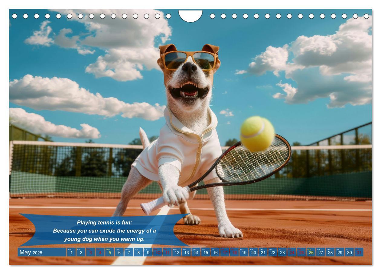 Bild: 9781325989416 | Funny animals as tennis players (Wall Calendar 2025 DIN A4...