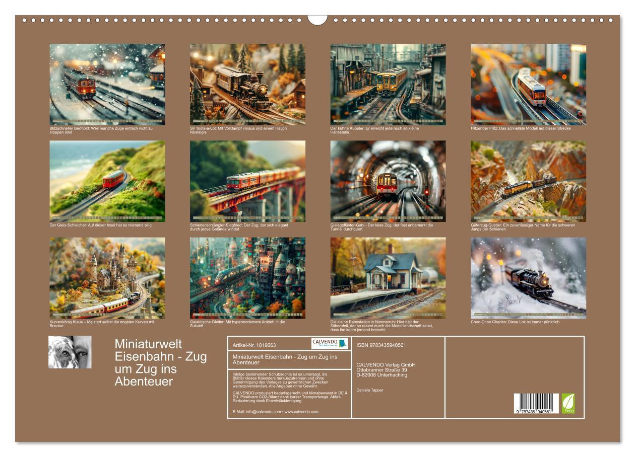 Bild: 9783435940561 | Miniaturwelt Eisenbahn - Zug um Zug ins Abenteuer (Wandkalender...