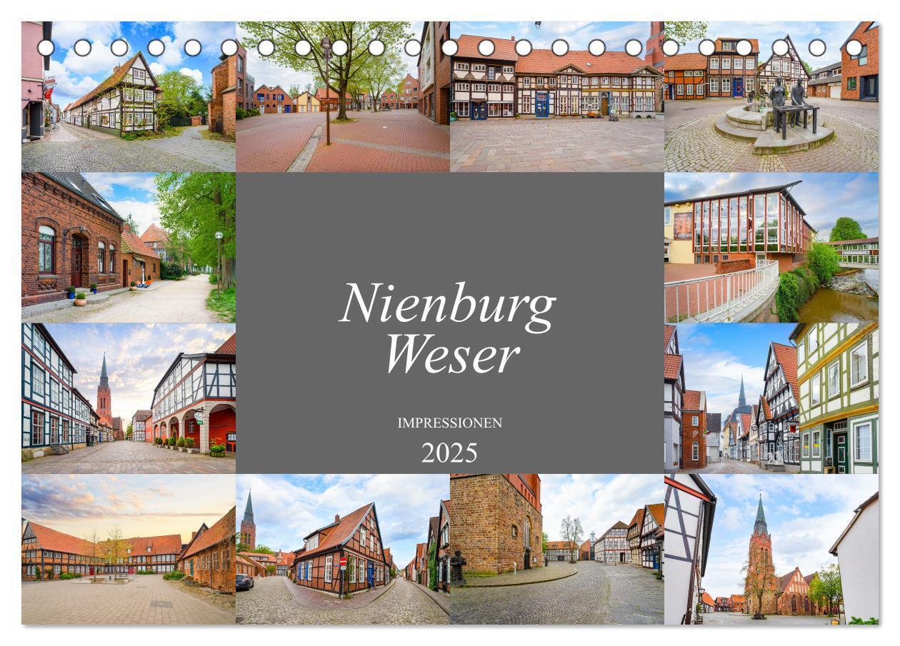 Cover: 9783435048199 | Nienburg Weser Impressionen (Tischkalender 2025 DIN A5 quer),...