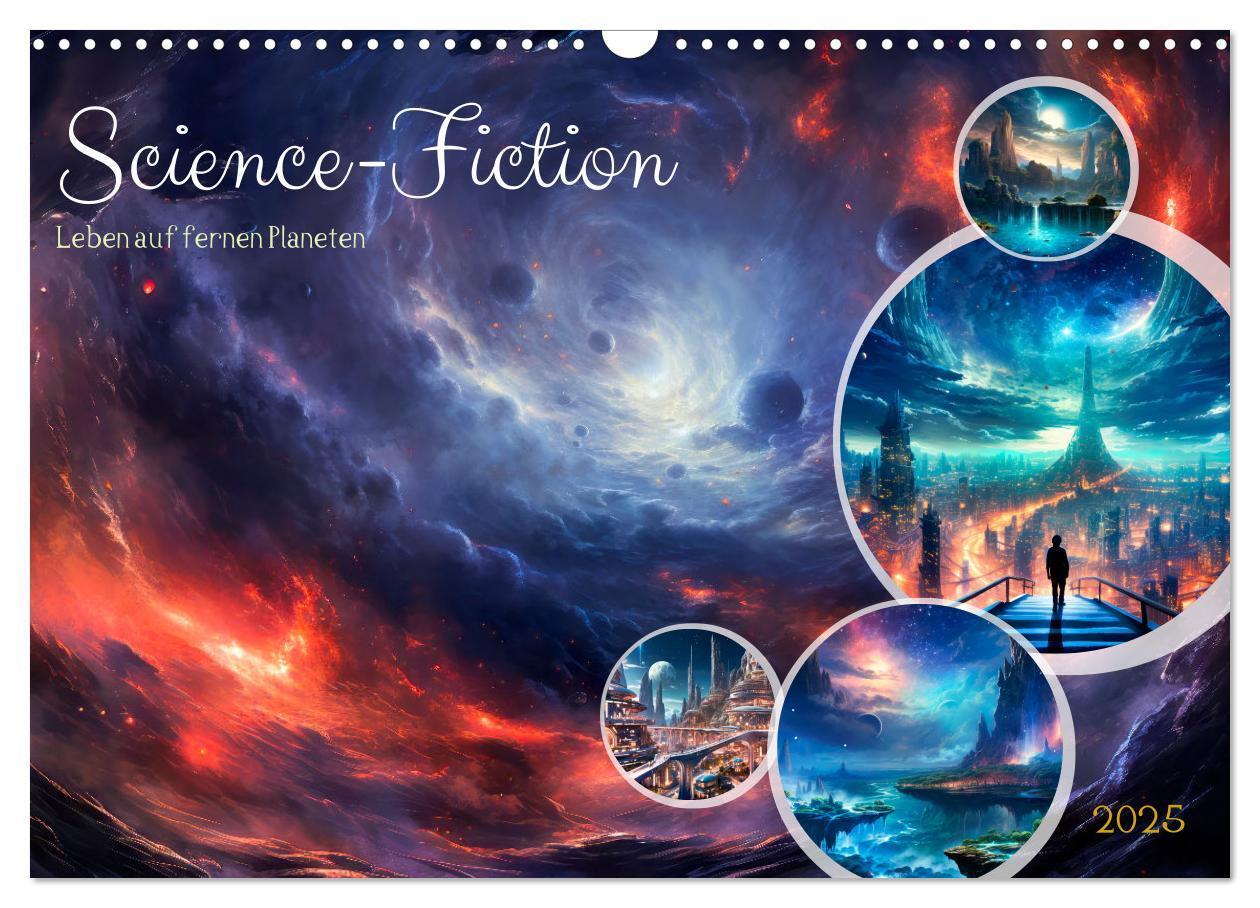 Cover: 9783383852428 | SCIENCE-FICTION Leben auf fernen Planeten (Wandkalender 2025 DIN A3...