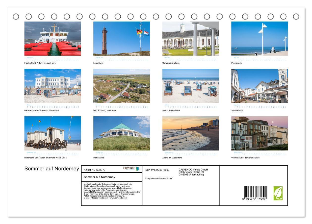 Bild: 9783435076000 | Sommer auf Norderney (Tischkalender 2025 DIN A5 quer), CALVENDO...