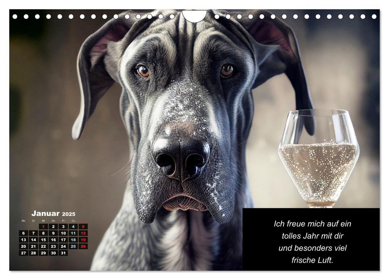 Bild: 9783435722471 | Der humoristische Dogge Kalender (Wandkalender 2025 DIN A4 quer),...