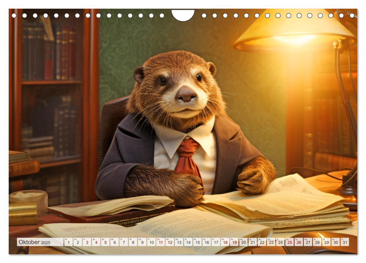 Bild: 9783383858178 | Otter bei der Arbeit (Wandkalender 2025 DIN A4 quer), CALVENDO...