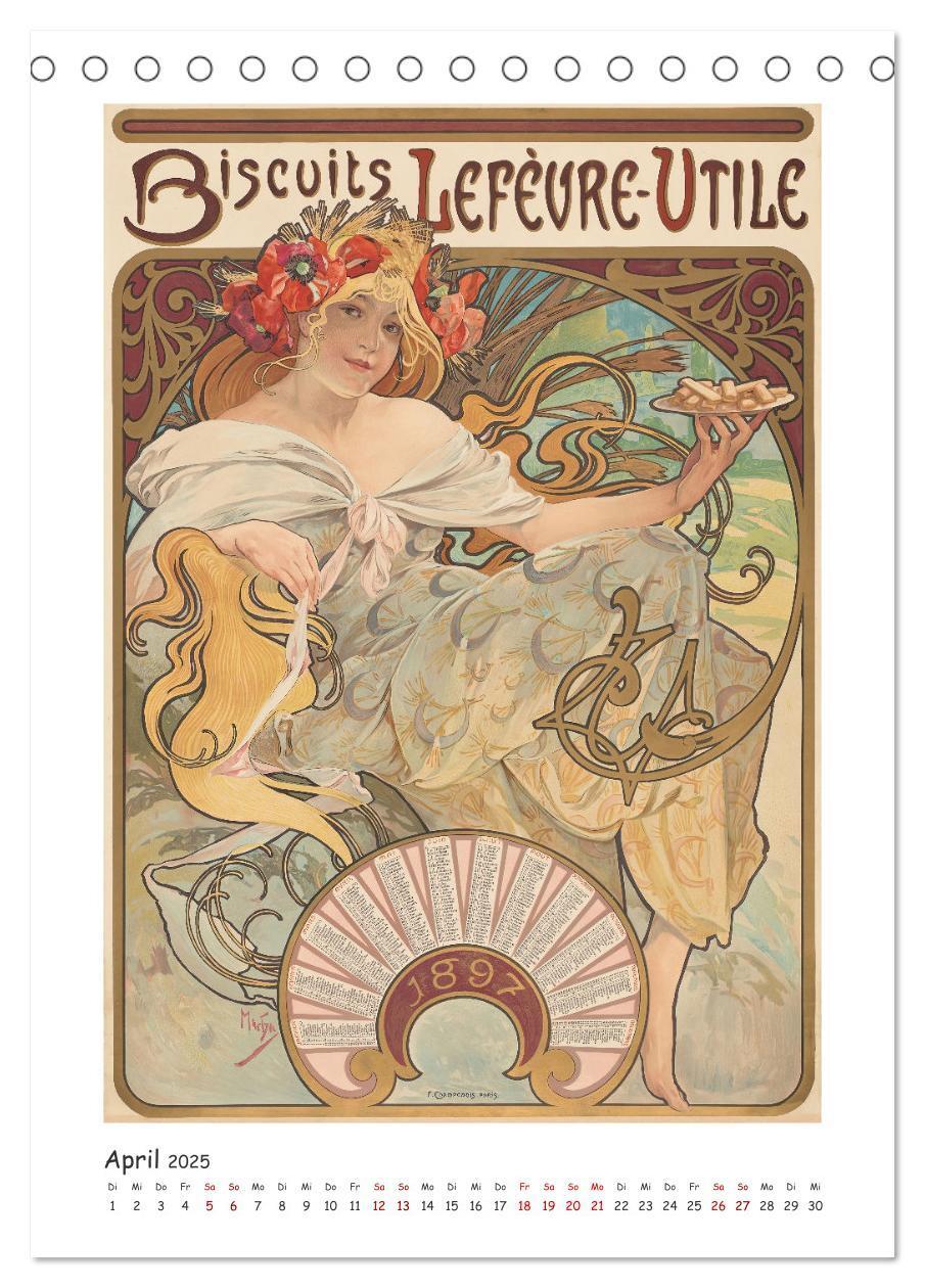 Bild: 9783435865628 | Alfons Mucha - Eine Hommage in zwölf Monaten (Tischkalender 2025...