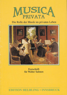 Cover: 9783900590208 | MUSICA PRIVATA DIE ROLLE DER MUSIK IM PRIVATEN LEBEN