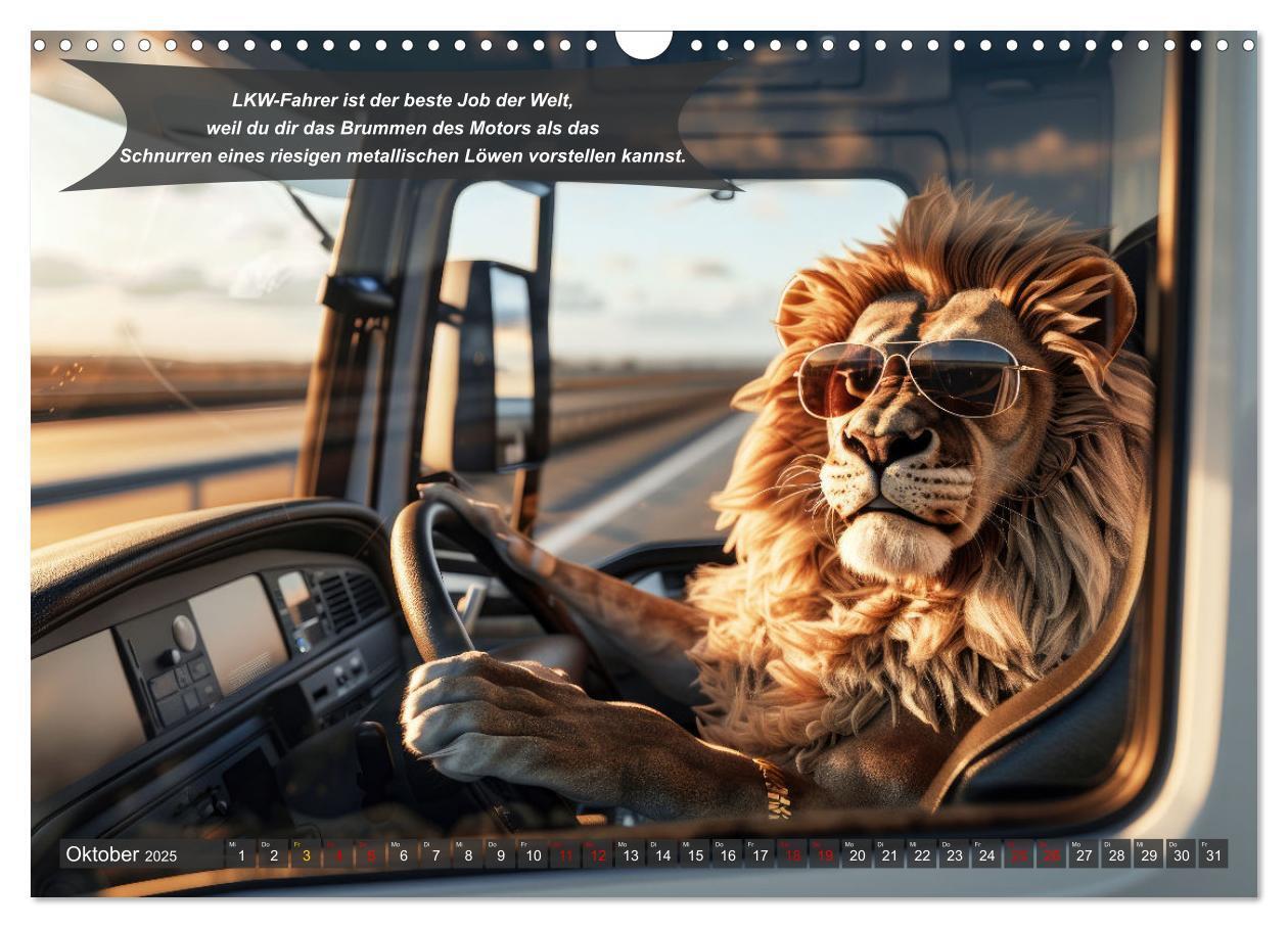 Bild: 9783457183236 | Tierisch lustige LKW-Fahrer (Wandkalender 2025 DIN A3 quer),...