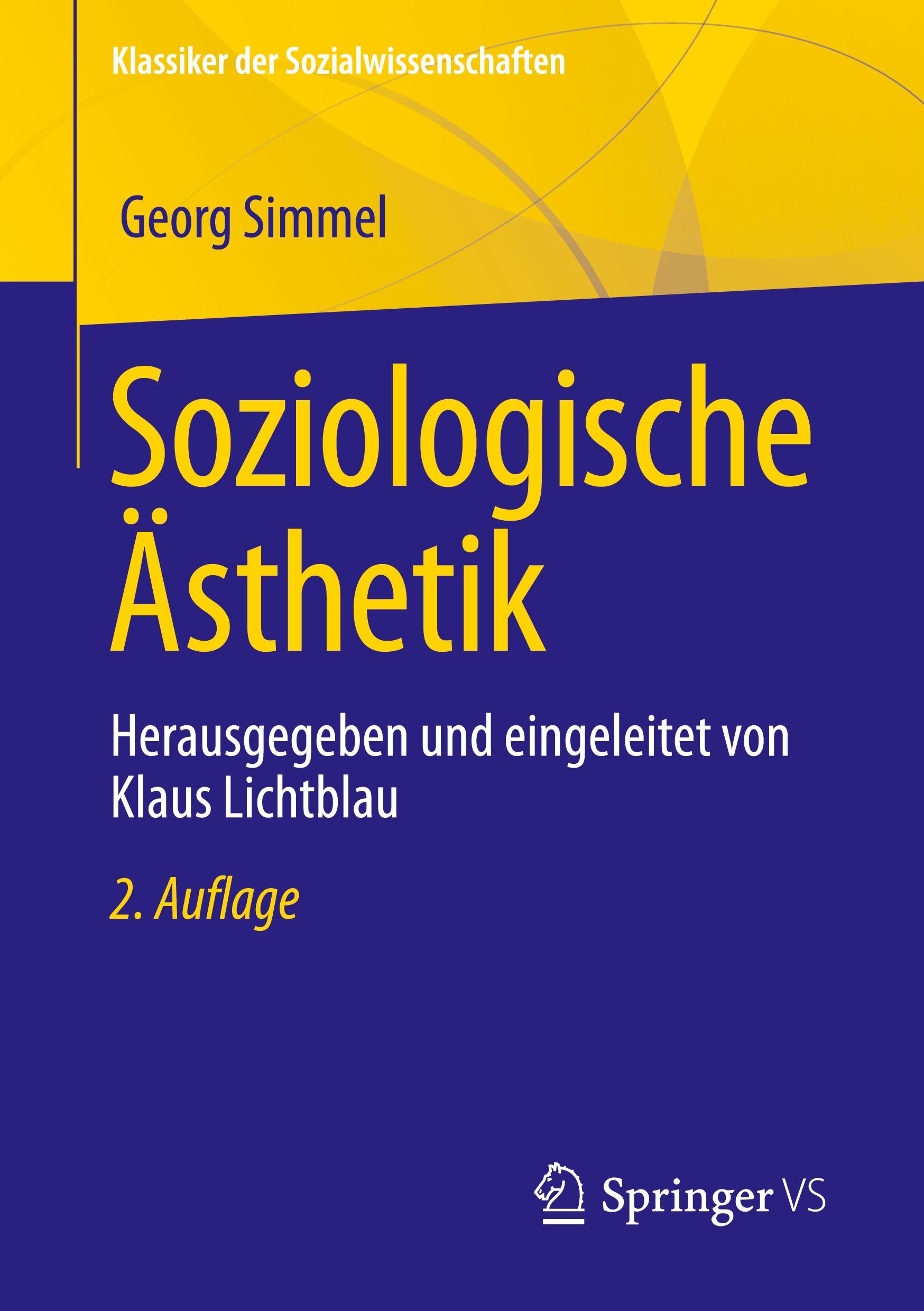 Cover: 9783658409388 | Soziologische Ästhetik | Georg Simmel | Taschenbuch | Paperback | 2023