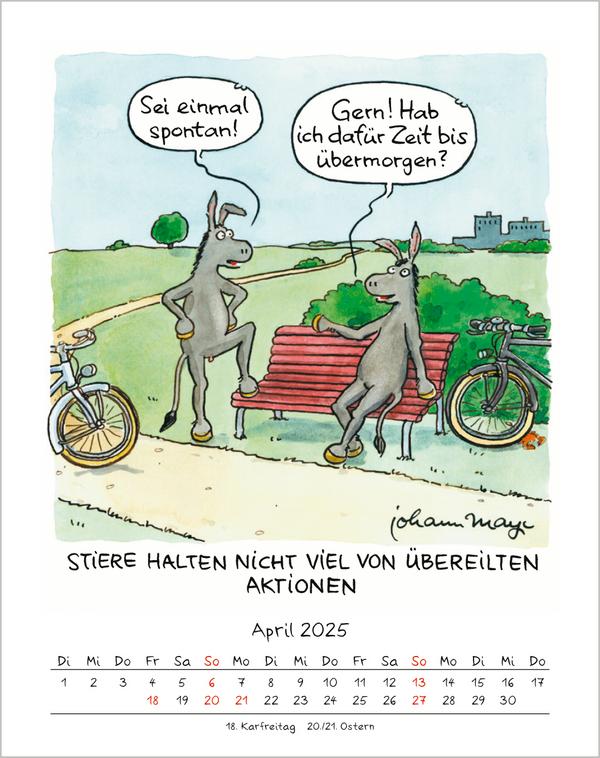 Bild: 9783731876632 | Stier 2025 | Verlag Korsch | Kalender | Spiralbindung | 13 S. | 2025