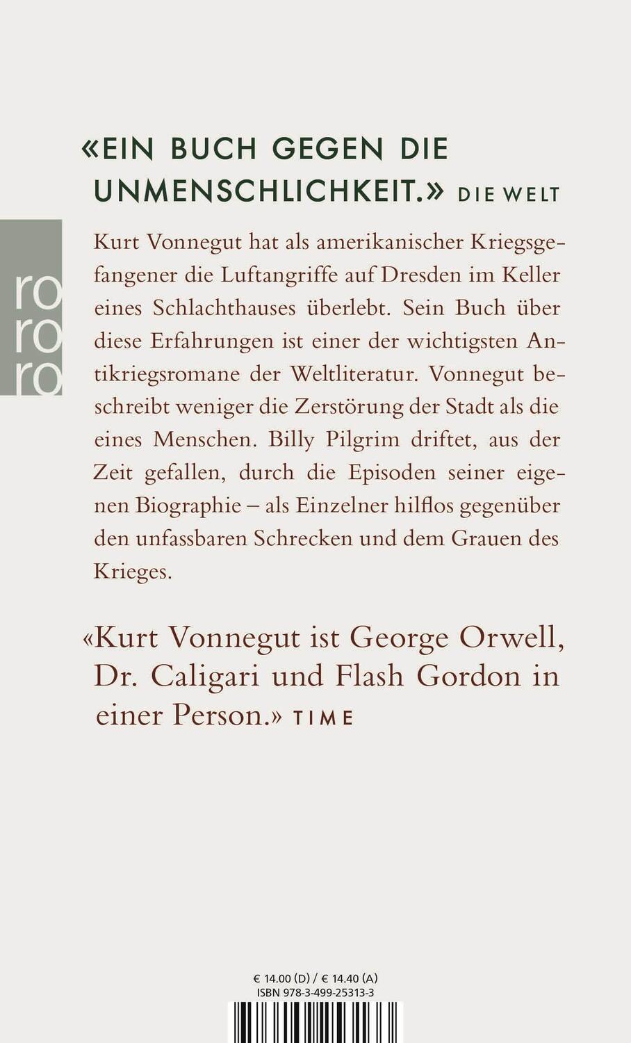 Rückseite: 9783499253133 | Schlachthof 5 oder Der Kinderkreuzzug | Kurt, Jr. Vonnegut | Buch