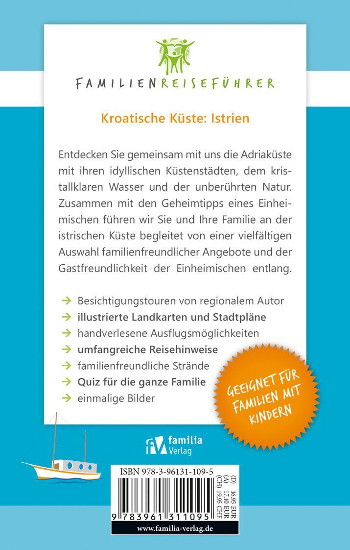 Rückseite: 9783961311095 | Kroatische Küste: Istrien | Familienreiseführer | Petrusa Robert