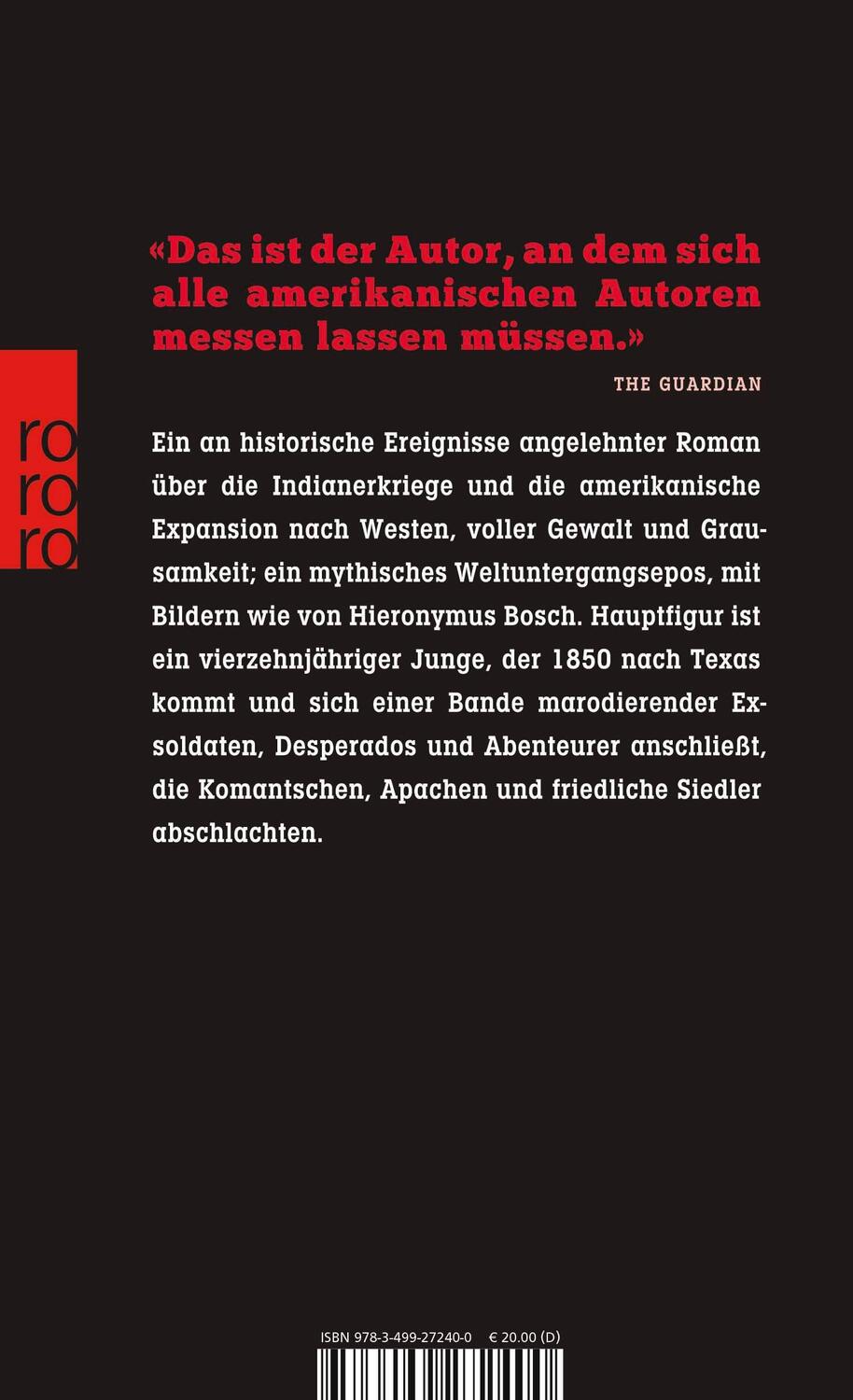 Rückseite: 9783499272400 | Die Abendröte im Westen | Cormac McCarthy | Taschenbuch | 448 S.