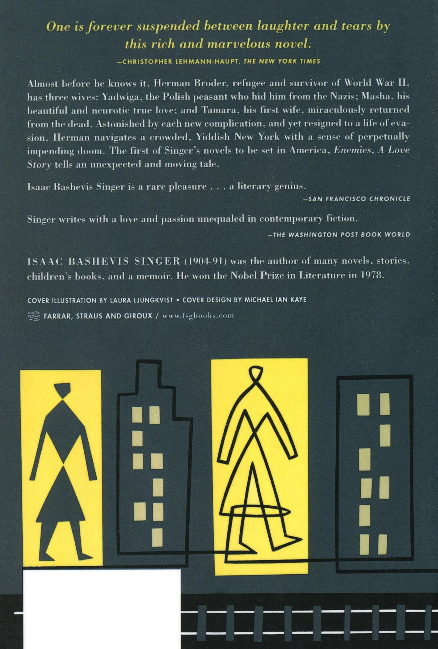 Rückseite: 9780374515225 | Enemies, a Love Story | Isaac Bashevis Singer | Taschenbuch | Englisch