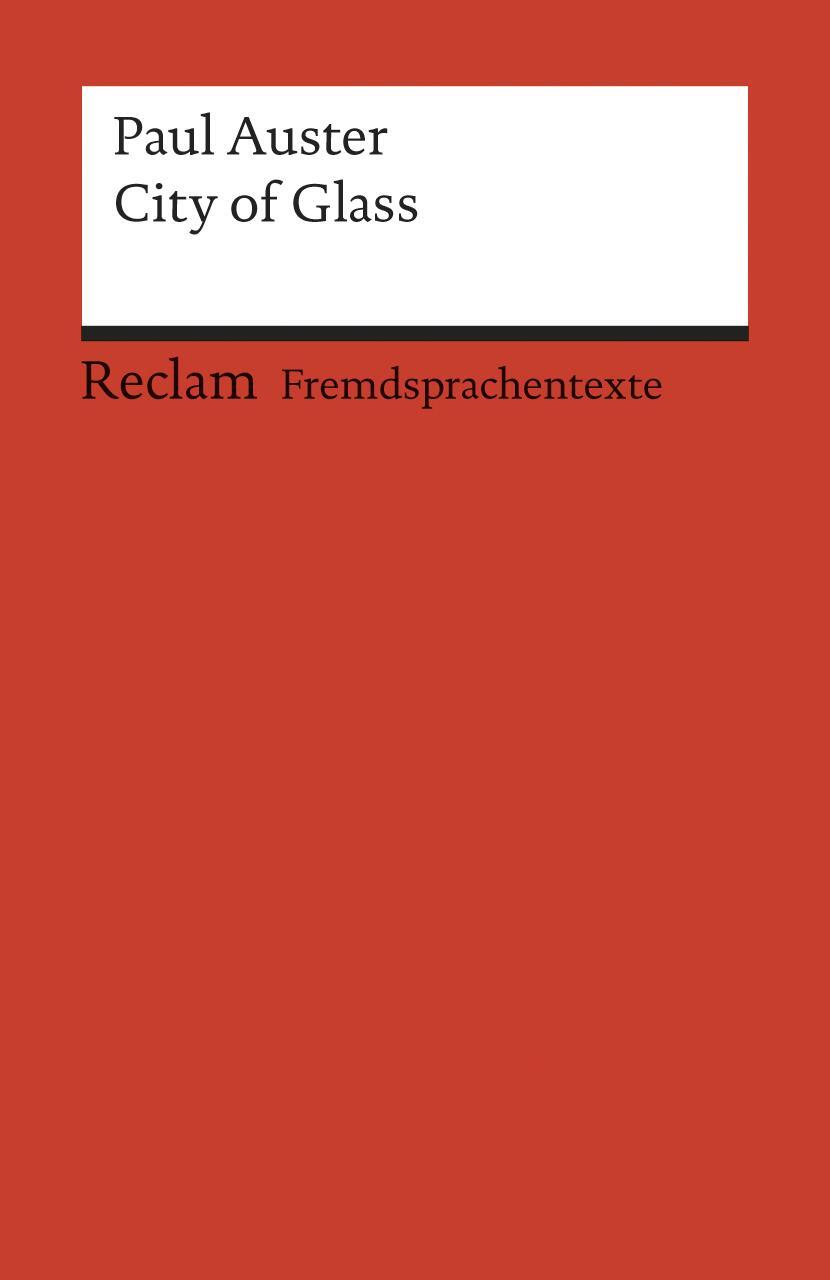 Cover: 9783150090787 | City of Glass | Paul Auster | Taschenbuch | 248 S. | Englisch | 2001